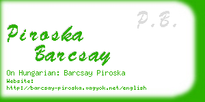 piroska barcsay business card